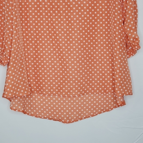 Lovers + Friends Sheer Polka Dot Blouse Size M Lightweight Top NEW Host Pick! - Picture 3 of 11